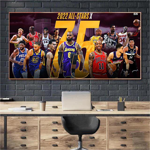 【Top 75 NBA Players】Horizontal 2:1 WallArt