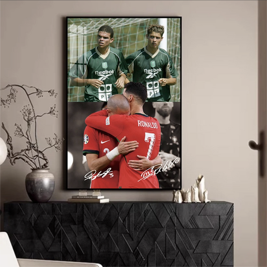 Cristiano Ronaldo and Pepe - Vertical 1:2 WallArt