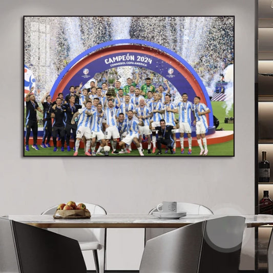 Lionel Messi 2024 Argentina Copa America Championship - Horizontal 3:2 WallArt