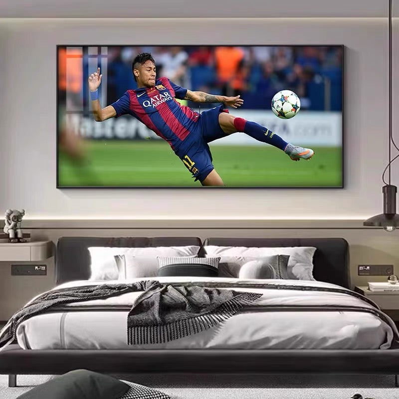 Neymar Jr. Horizontal 2:1 WallArt - Crystal Porcelain Painting - Aluminum Frame