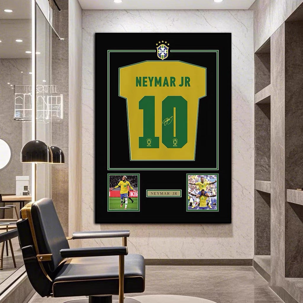 Neymar Jr. Horizontal 3:2 WallArt - Crystal Porcelain Painting - Aluminum Frame