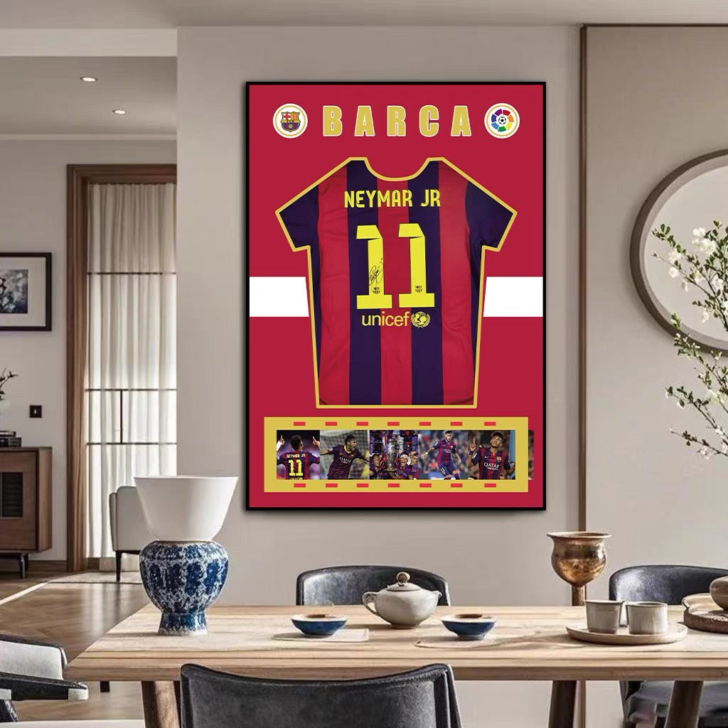 Neymar Jr. Horizontal 3:2 WallArt - Crystal Porcelain Painting - Aluminum Frame