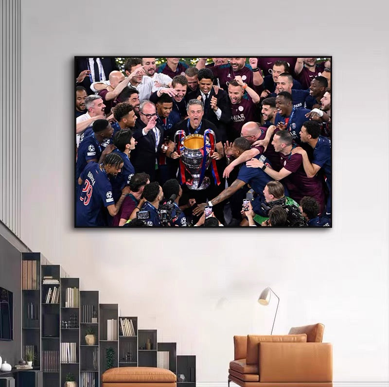 Football Luis Enrique,2025 Paris Saint-Germain - Champions League WallArt