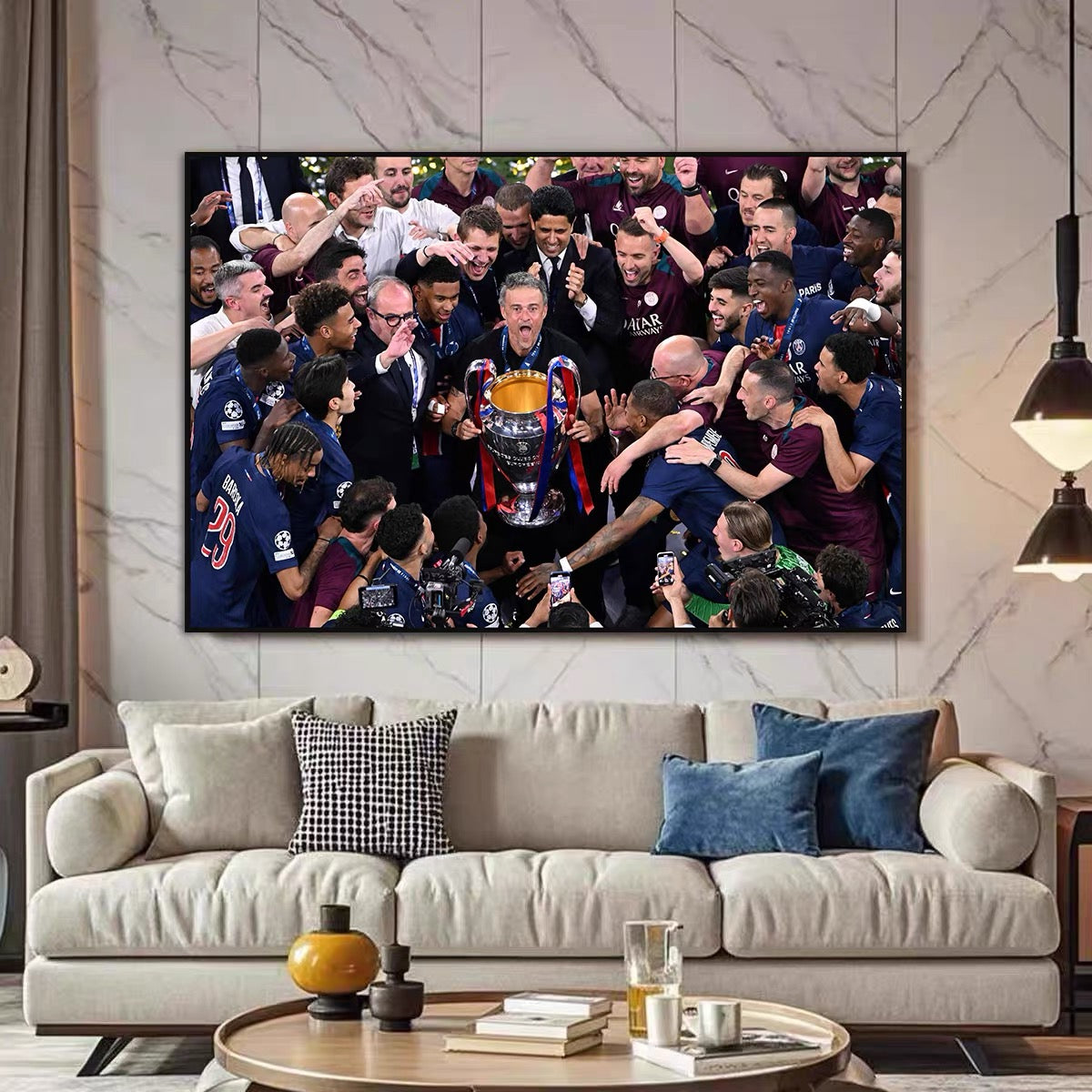 Football Luis Enrique,2025 Paris Saint-Germain - Champions League WallArt