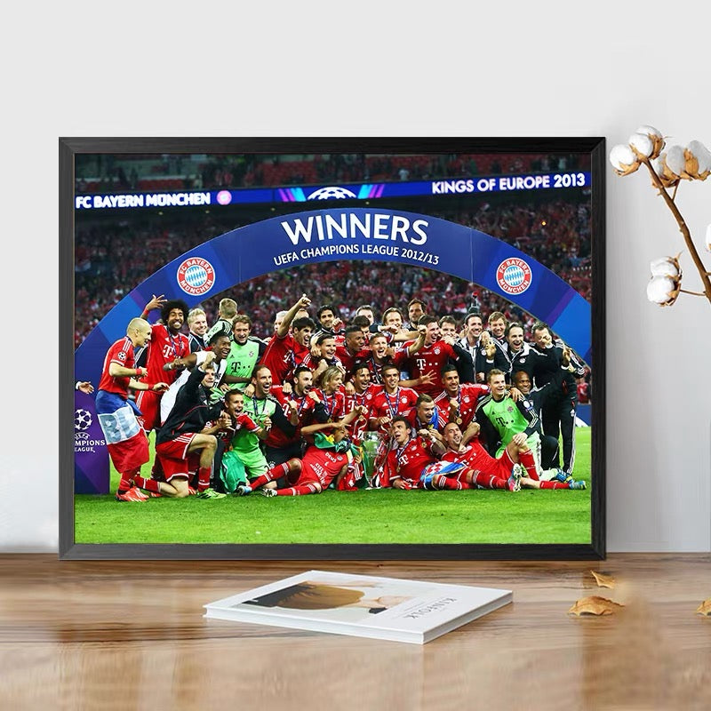 Real Madrid, Barcelona, Manchester United, Liverpool - Champions League WallArt