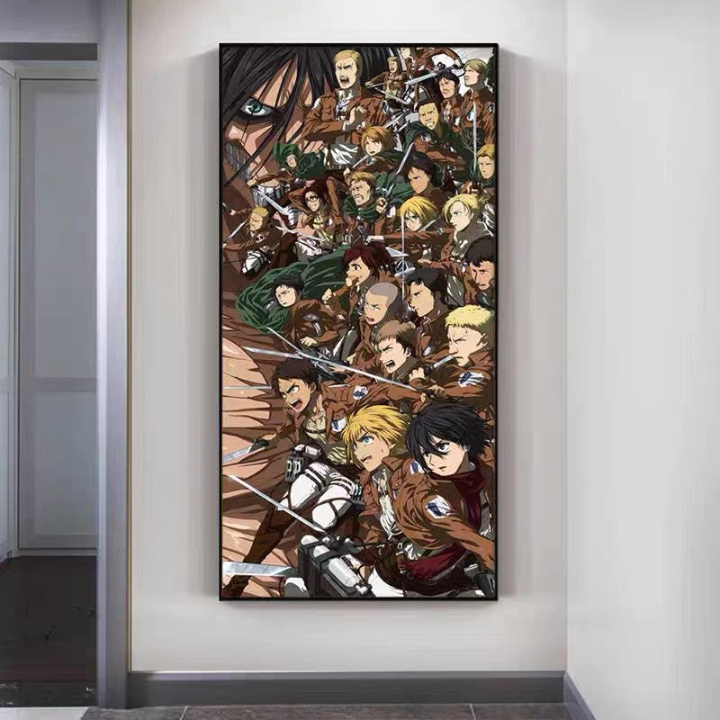 Attack on Titan(Hajime Isayama)WALL ART - Crystal Porcelain Painting - Aluminum Frame