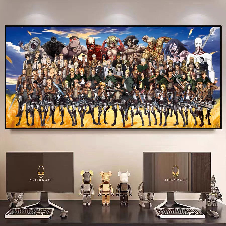 Attack on Titan(Hajime Isayama)WALL ART - Crystal Porcelain Painting - Aluminum Frame