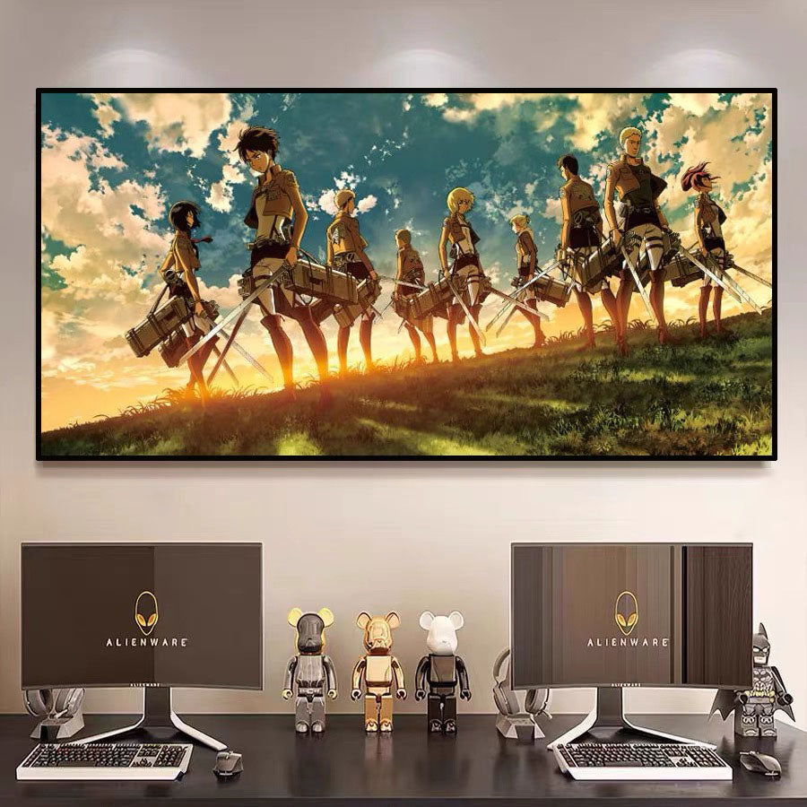 Attack on Titan(Hajime Isayama)WALL ART - Crystal Porcelain Painting - Aluminum Frame