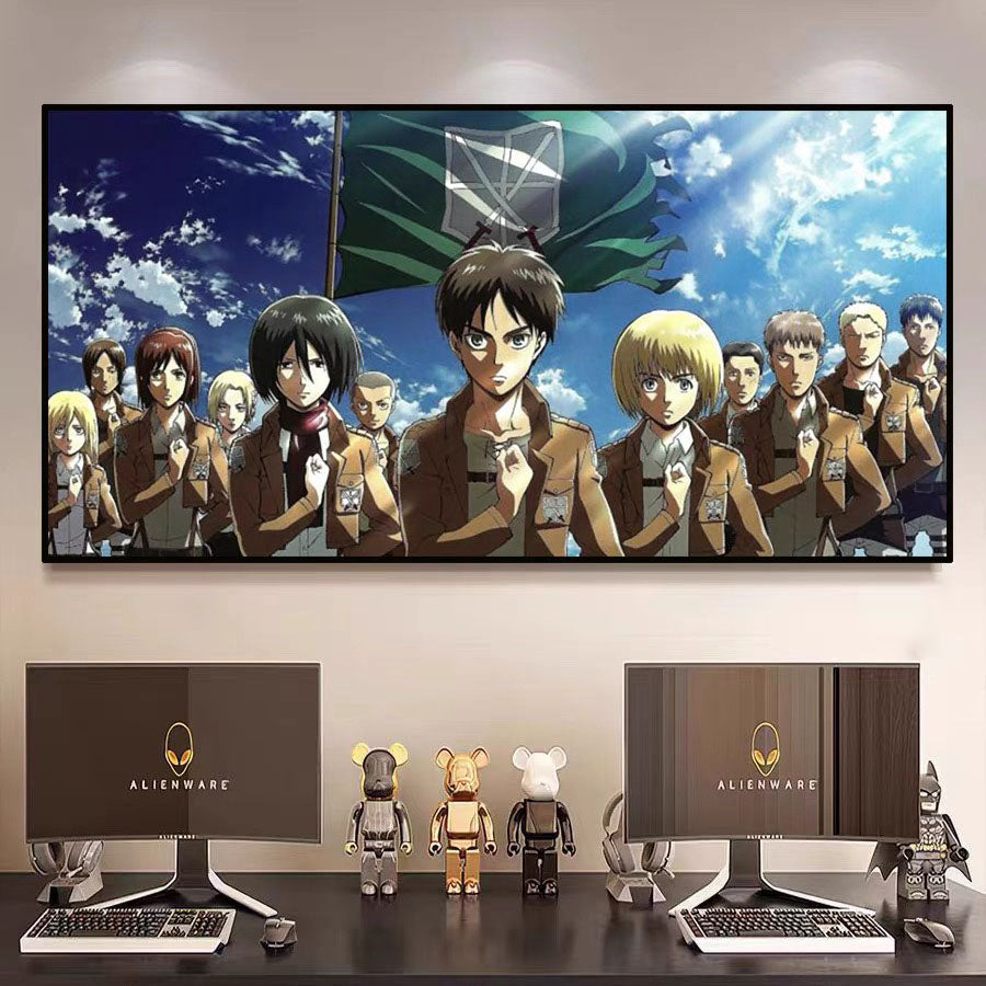 Attack on Titan(Hajime Isayama)WALL ART - Crystal Porcelain Painting - Aluminum Frame