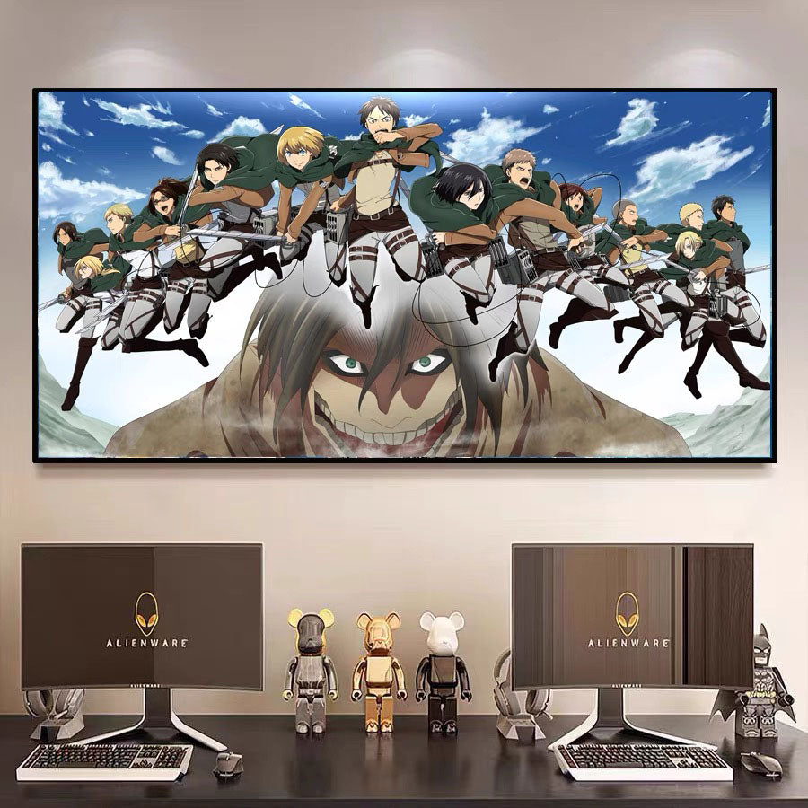Attack on Titan(Hajime Isayama)WALL ART - Crystal Porcelain Painting - Aluminum Frame