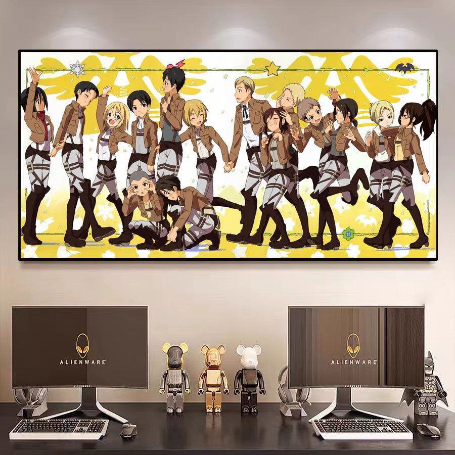 Attack on Titan(Hajime Isayama)WALL ART - Crystal Porcelain Painting - Aluminum Frame