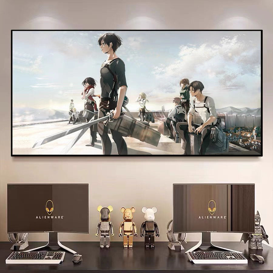 Attack on Titan(Hajime Isayama)WALL ART - Crystal Porcelain Painting - Aluminum Frame