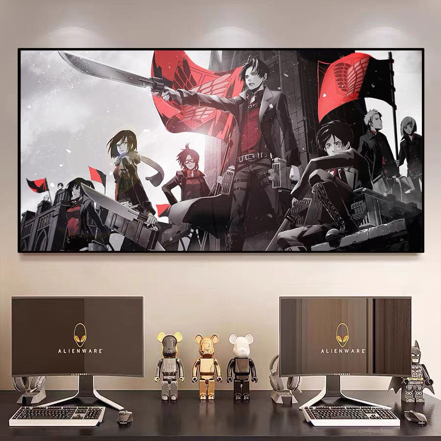 Attack on Titan(Hajime Isayama)WALL ART - Crystal Porcelain Painting - Aluminum Frame
