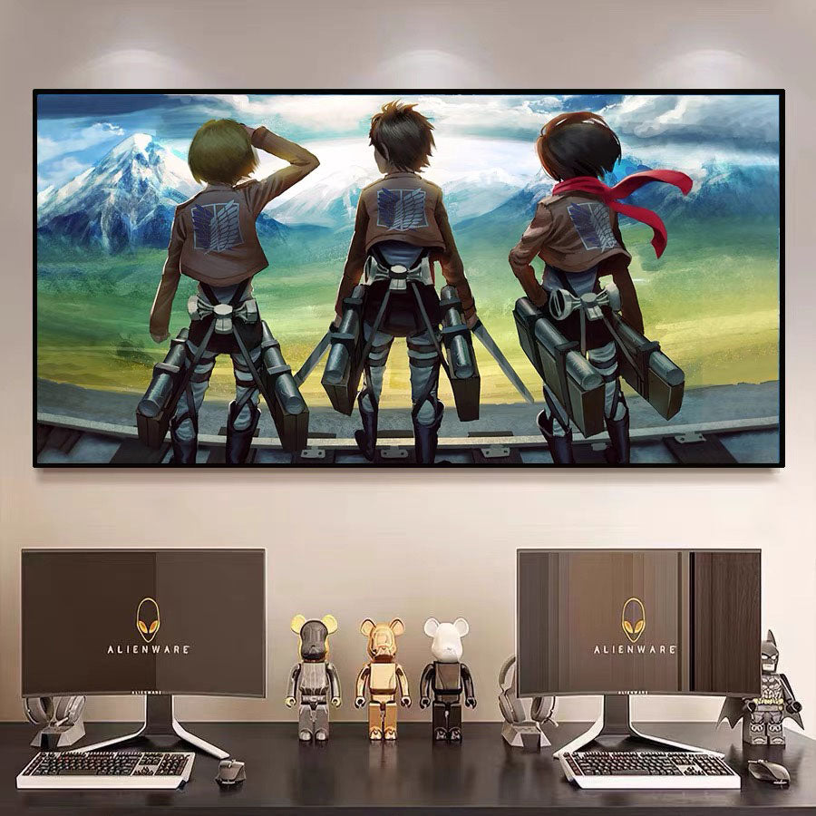 Attack on Titan(Hajime Isayama)WALL ART - Crystal Porcelain Painting - Aluminum Frame