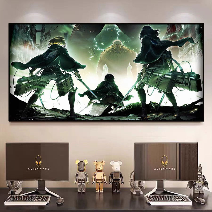Attack on Titan(Hajime Isayama)WALL ART - Crystal Porcelain Painting - Aluminum Frame