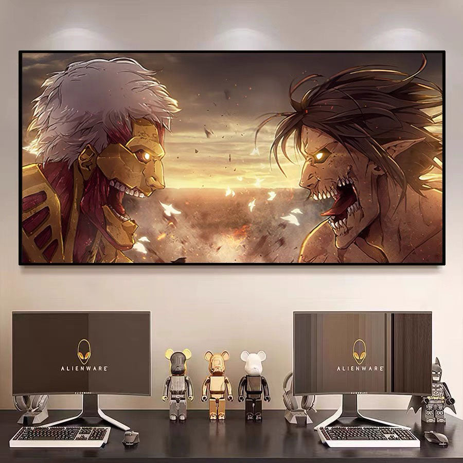 Attack on Titan(Hajime Isayama)WALL ART - Crystal Porcelain Painting - Aluminum Frame