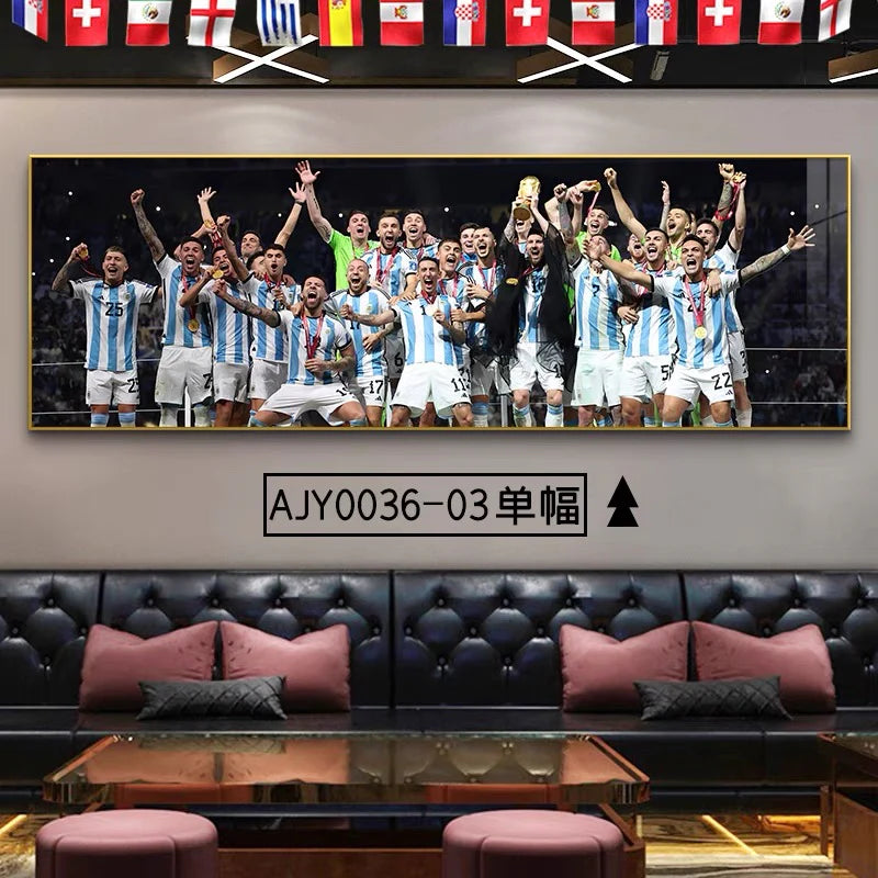 Lionel Messi Argentina 2022 World Cup - Horizontal 3:1 WallArt