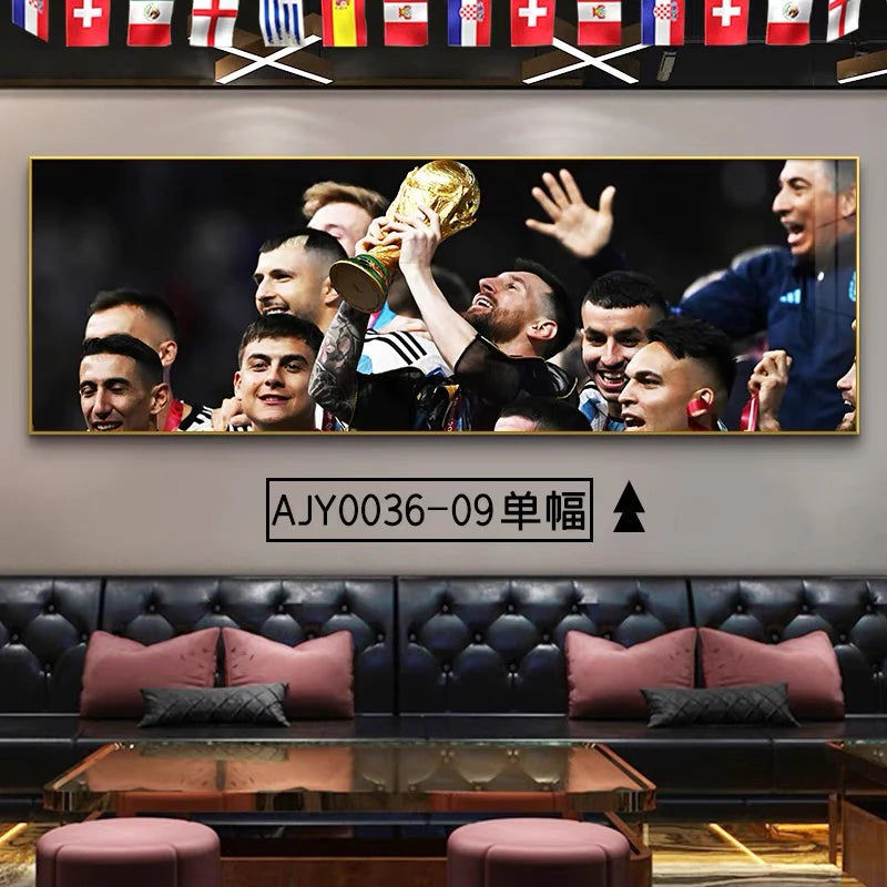 Lionel Messi Argentina 2022 World Cup - Horizontal 3:1 WallArt