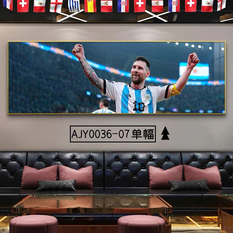 Lionel Messi Argentina 2022 World Cup - Horizontal 3:1 WallArt