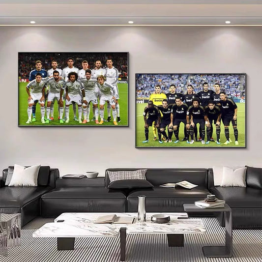 Real Madrid WALL ART - Crystal Porcelain Painting - Aluminum Frame