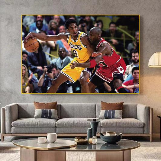 Michael Jordan🐐 Kobe🐍 - Horizontal 3:2 WallArt