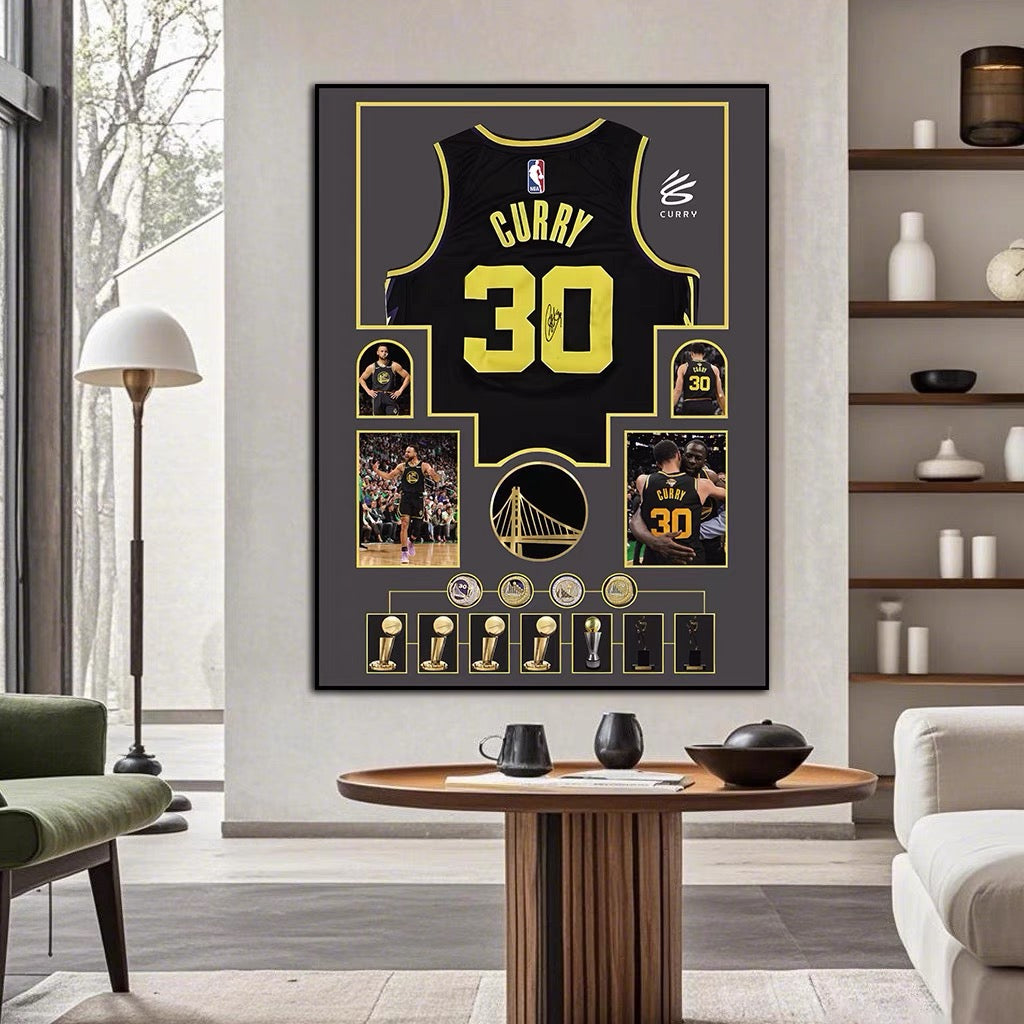 ARTE DE PARED DE JERSEY DE STEPHEN CURRY (JERSEY GRÁFICO)