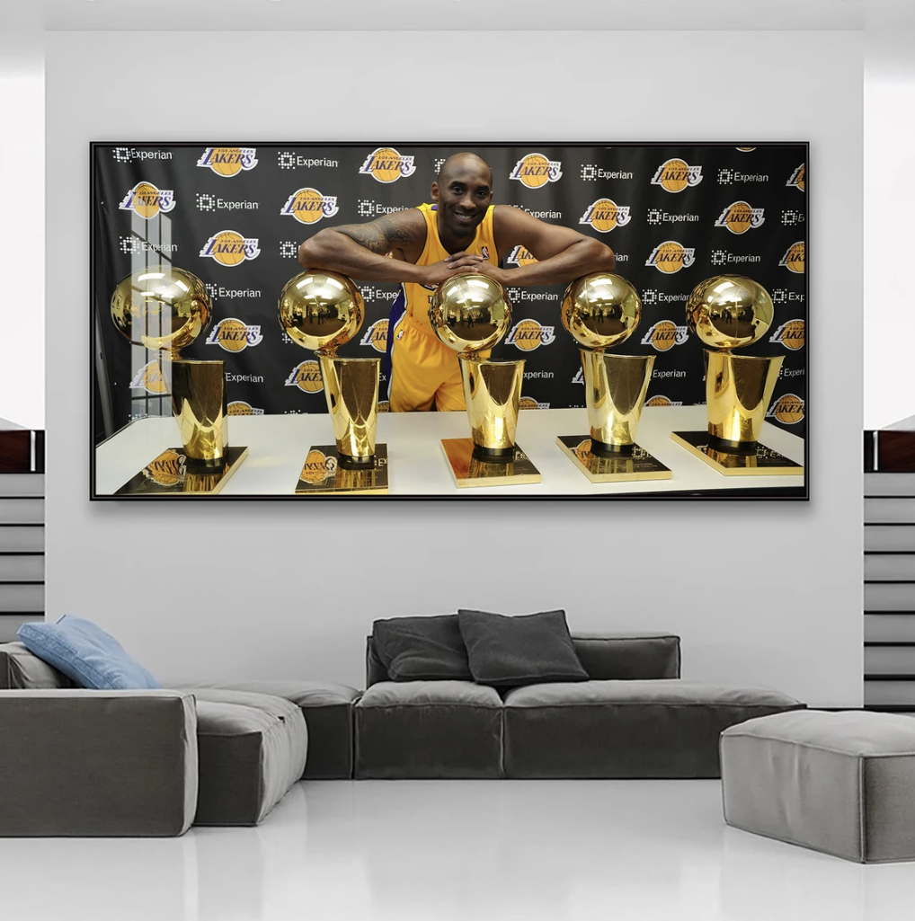 Kobe Bryant 🐍 Horizontal 2:1 WallArt - Crystal Porcelain Painting - Aluminum Frame