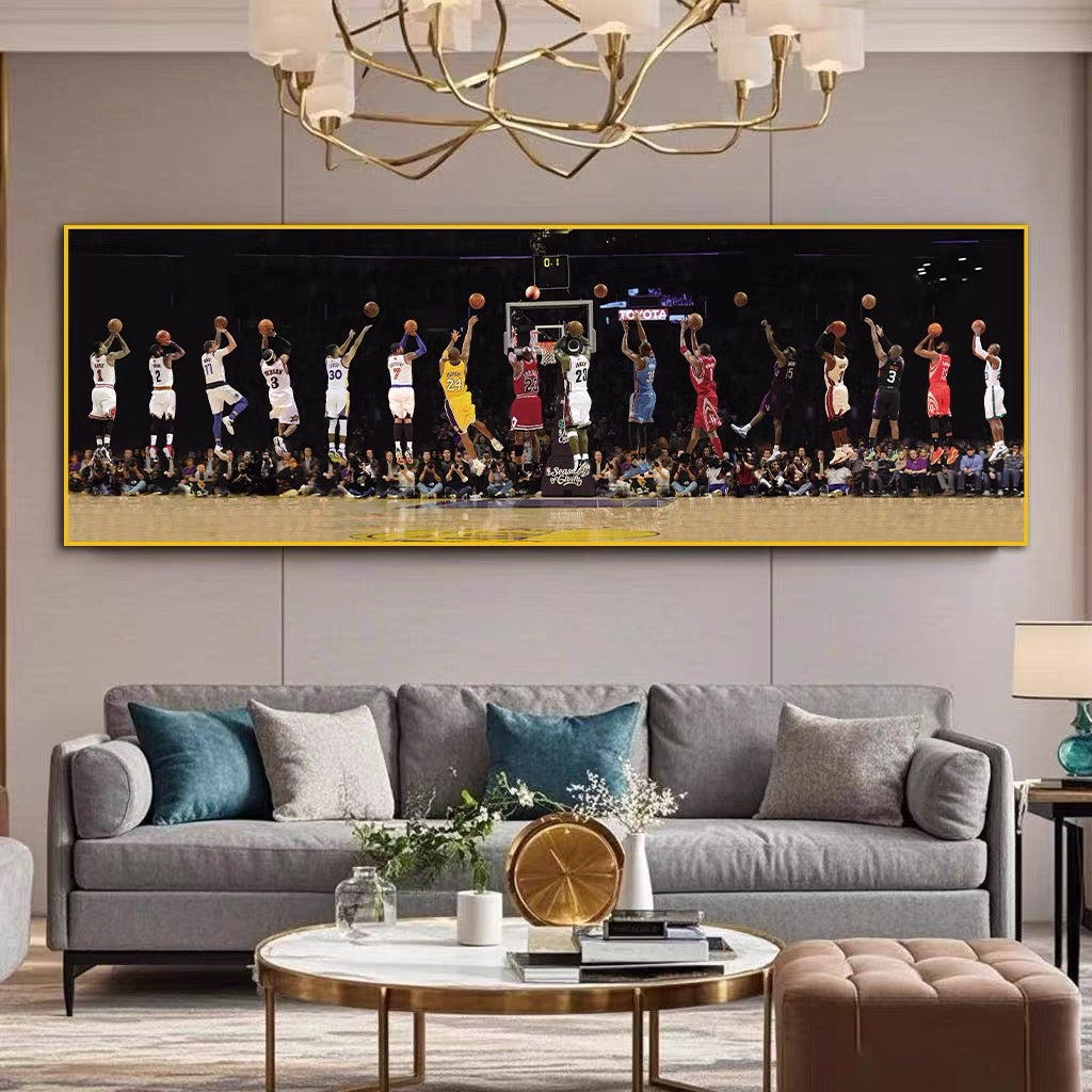 ART MURAL ALL-STAR DE BASKETBALL (Champions de tous les temps)