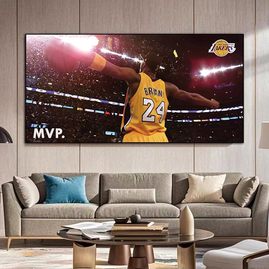 Kobe Bryant 🐍 Horizontal 2:1 WallArt - Crystal Porcelain Painting - Aluminum Frame
