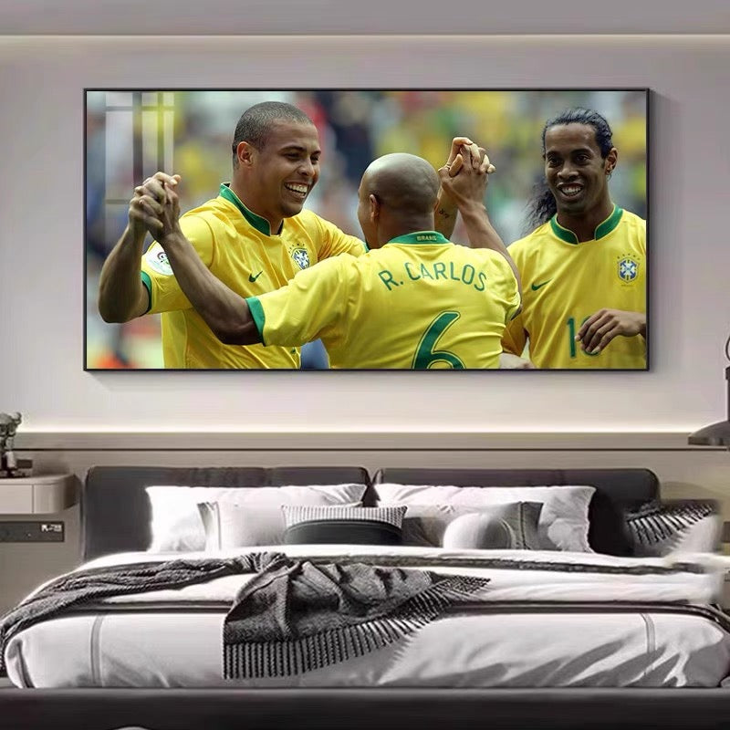 R9 Ronaldo Nazário - Horizontal 2:1 WallArt - Crystal Porcelain Painting - Aluminum Frame