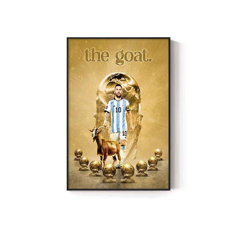 Lionel Messi 8 Ballon d'Or - Vertical 2:3 WallArt