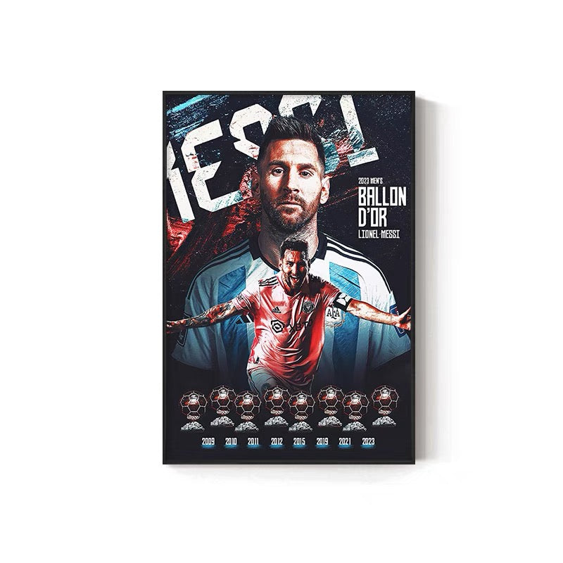 Lionel Messi 8 Ballon d'Or - Vertical 2:3 WallArt