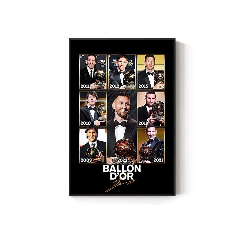 Lionel Messi 8 Ballon d'Or - Vertical 2:3 WallArt