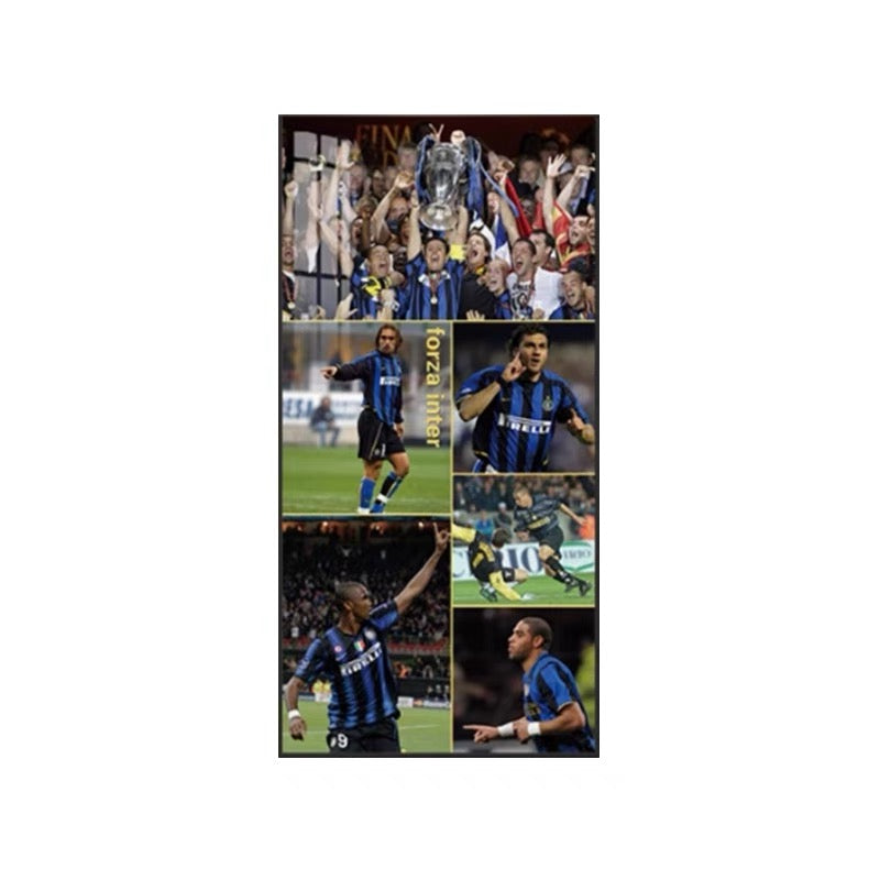 Inter Milan Vertical 1:2 WallArt - Crystal Porcelain Painting - Aluminum Frame