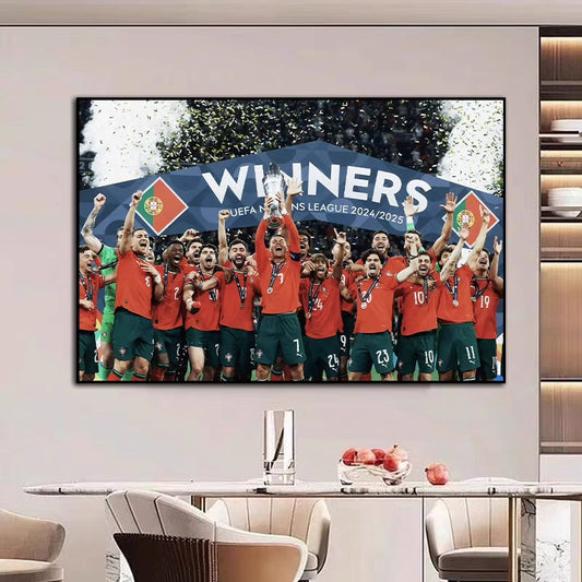 Cristiano Ronaldo – 2025 Nations League Champion with Portugal 🇵🇹 2:3 WallArt