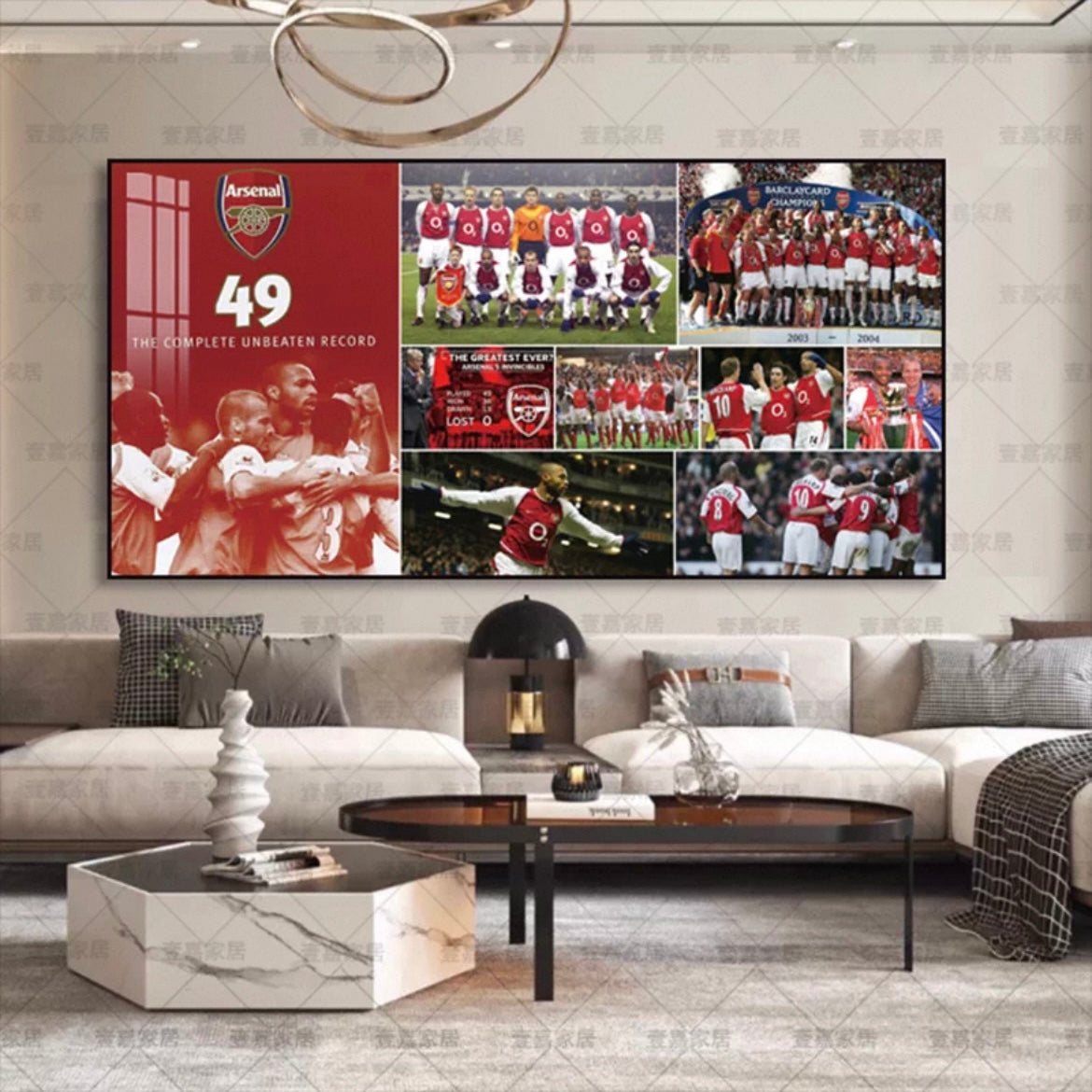 Real Madrid - Barcelona - Manchester City - Manchester United - Arsenal Horizontal 2:1 WallArt