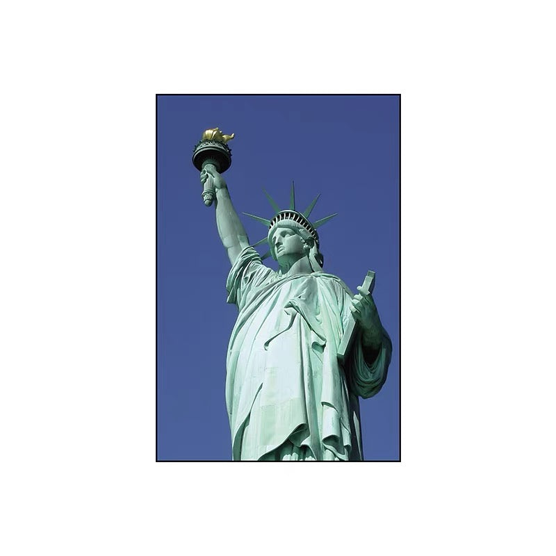 Statue Of Liberty 🗽 Vertical 2:3 WallArt - Crystal Porcelain Painting - Aluminum Frame