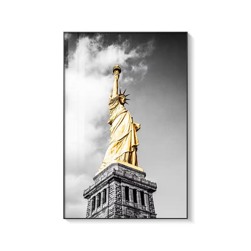 Statue Of Liberty 🗽 Vertical 2:3 WallArt - Crystal Porcelain Painting - Aluminum Frame