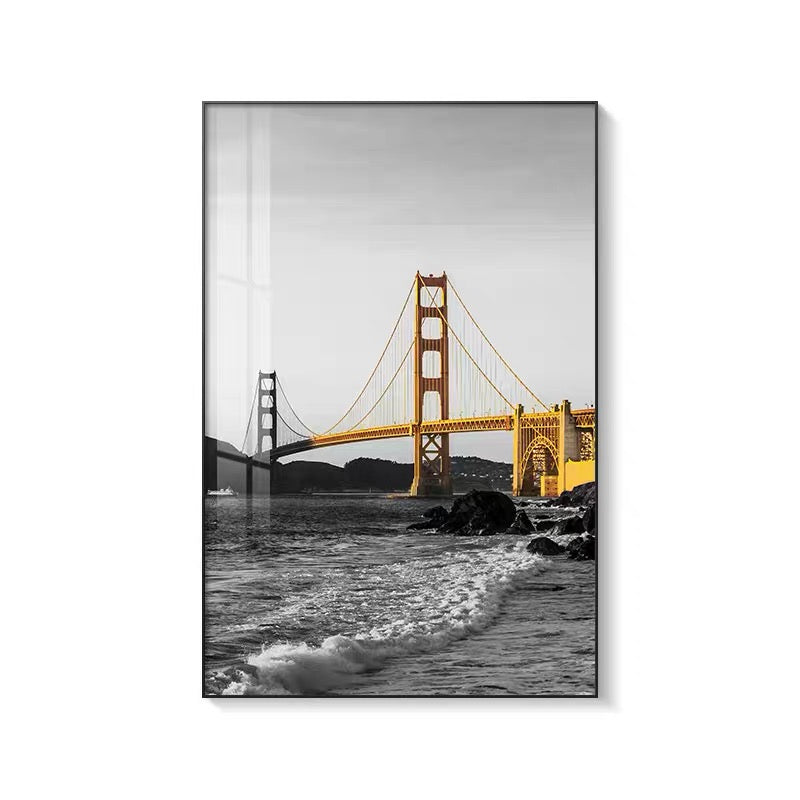 City Architecture 🏙️ Vertical 2:3 WallArt - Crystal Porcelain Painting - Aluminum Frame