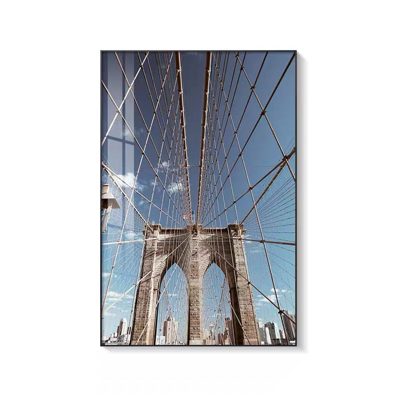 City Architecture 🏙️ Vertical 2:3 WallArt - Crystal Porcelain Painting - Aluminum Frame