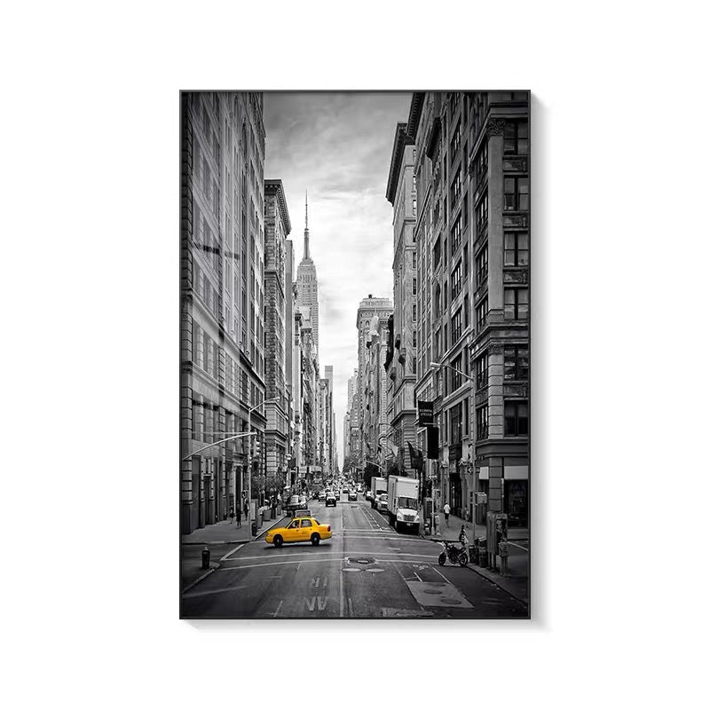 City Architecture 🏙️ Vertical 2:3 WallArt - Crystal Porcelain Painting - Aluminum Frame