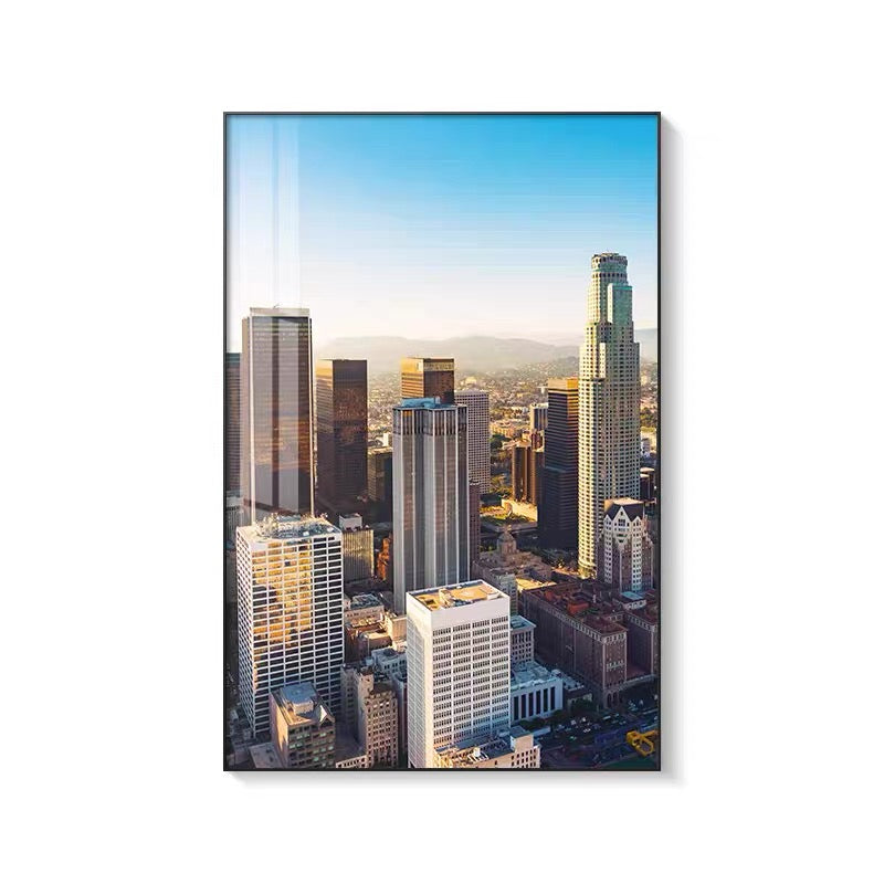 City Architecture 🏙️ Vertical 2:3 WallArt - Crystal Porcelain Painting - Aluminum Frame