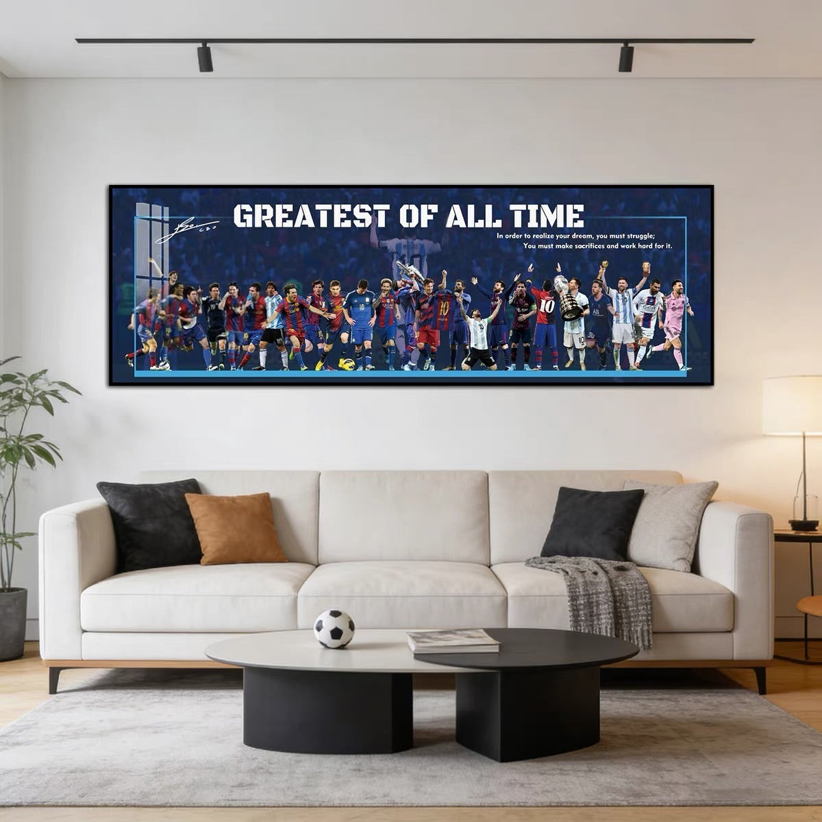 ロナウド 、ラシュフォード アートボード Lionel Messi & Cristiano Ronaldo Legends Poster – World Cup