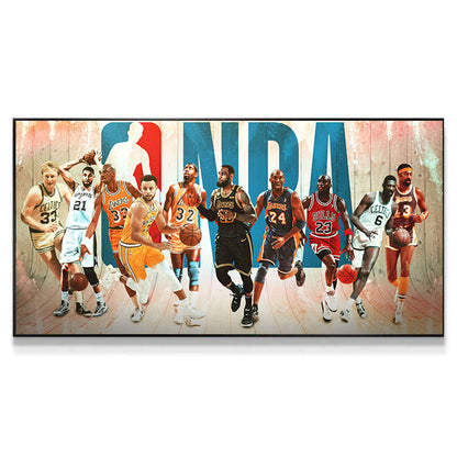 【NBA All-Time All-Stars】Horizontal 2:1 WallArt