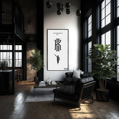 Kyrie Irving - Vertical 1:2 WallArt - Crystal Porcelain Painting - Aluminum Frame