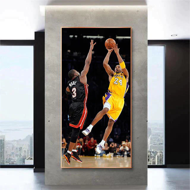 Kobe Bryant 🐍 Gigi - Vertical 1:2 WallArt - Crystal Porcelain Painting - Aluminum Frame