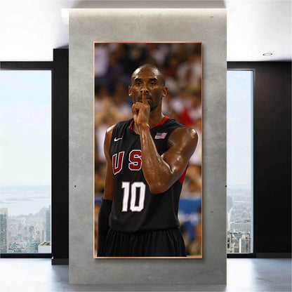 Kobe Bryant 🐍 Gigi - Vertical 1:2 WallArt - Crystal Porcelain Painting - Aluminum Frame