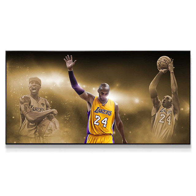 Kobe Bryant 🐍 Horizontal 2:1 WallArt - Crystal Porcelain Painting - Aluminum Frame