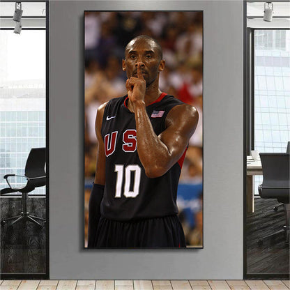 Kobe Bryant 🐍 Gigi - Vertical 1:2 WallArt - Crystal Porcelain Painting - Aluminum Frame