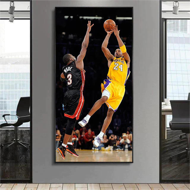 Kobe Bryant 🐍 Gigi - Vertical 1:2 WallArt - Crystal Porcelain Painting - Aluminum Frame